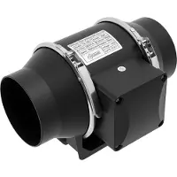 StarTech.com Rohrventilator/Abluftventilator - ZA-100-1 - 35W Leistung - 220 m³/h Luftstrom - 220V 50Hz - Rohrmontage - EU-Stecker - Schwarz