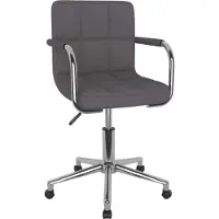 Syfax Bürostuhl Taupe Stoff Drehbar Höhenverstellbar Gasdruckfeder 48x47x74,5-86 cm