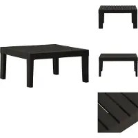 vidaXL Lounge-Gartentisch Kunststoff Grau - Gartentische