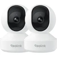 Reolink E1 Pro, 2K+ 5MP 2,4/5 GHz WiFi Überwachungskamera Innen, Personen-/Haustier-/Schreierkennung, 360° Rundumsicht, Auto-Tracking, 2 Pack