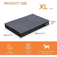 StarTech.com Hundebett für große Hunde - Orthopädisches XL Hundebett - Waschbarer Abnehmbarer Bezug - Wasserdichte Innenhülle - Rechteckige Hundematratze - Dunkelgrau mit Schwarzem Rand