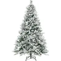 Northix 180 cm künstlicher Weihnachtsbaum mit Schnee, 8 Lichtmodi