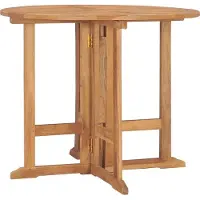 vidaXL Design Möbel Klappbarer Garten-Esstisch Ø90x75 cm Massivholz Teak - 2024 Neu