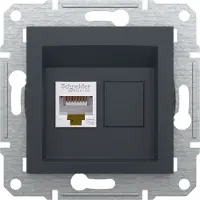 Sans marque Netzwerkdose Cat.5e UTP ohne Rahmen, anthrazit Asfora EPH4300171