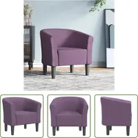 The Living Store Clubsessel Lila Stoff