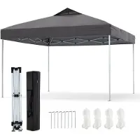 Northix 3 x 3 m wasserdichter Pop-Up-Pavillon, UV 50+, Grau