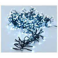 Spetebo Büschel Lichterkette 2016 LED - kaltweiß / 14,6 m