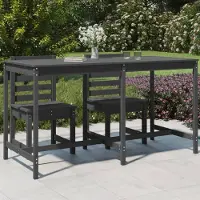 Prolenta Maison Exclusive - Gartentisch Grau 203,5x90x110 cm Massivholz Kiefer