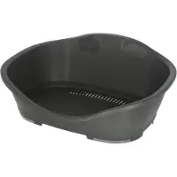 Kerbl Hundebett Kunststoff Sleepers, 56,5 x 42 x 24 cm, Grau, Belüftung, Antirutsch