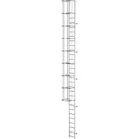 Drabest | Aluminium Evakuierungsleiter - 6-8 M - 150 Kg Tragfähigkeit - Modulares System - Mit Schutzkorb - 27 Stufen