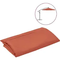 Syfax Ersatzbezug für Ampelschirm Terracotta-Rot 350 cm