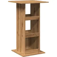 vidaXL Bartisch mit Ablagen Artisan-Eiche 60x60x102 cm Holzwerkstoff