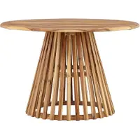 Furnlux Classic FURNLUX Esstisch Für Den Aussenbereich Lumpur Akazie 120cm / Hauptfarbe: Braun / Abmessungen: 120 x 120 x 75 cm