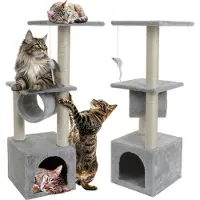 Mersjo Kratzbaum für Katzen, Haus, Bett, Double, 92 cm