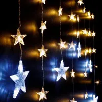 Spetebo Sternen Lichter Vorhang mit 138 LEDs - warm- und kaltweiß