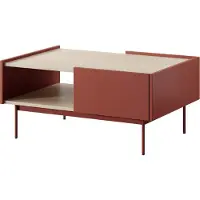 Furnlux Classic FURNLUX Couchtisch Farbe Rot 97cm / Hauptfarbe: Rot / Abmessungen: 97 x 65 x 45 cm