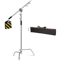 OEM Fotografie C-Stand, verstellbare Höhe 2,6 m, langlebige Konstruktion aus rostfreiem Stahl, 2.6M Querträger Tasche