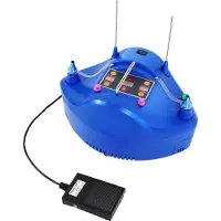 StarTech.com Professionelle elektrische Ballonpumpe - Ballonaufblasgerät mit Doppelanschluss - Leistung 1200 W - Fußpedal - Luftstrom 132 GPM - Blau