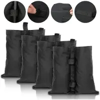 HENGDA 4X Pavillon Sandsäcke Standfuß Gewichte Set schwarz Für Zelt Faltpavillon Halterung Party robust Waterproof Outdoor-Sandsack