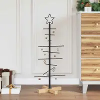 Prolenta Maison Exclusive - Metall Weihnachtsbaum Schwarz 89 cm Pulverbeschichteter Stahl