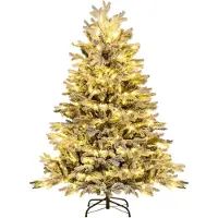 StarTech.com Künstlicher Weihnachtsbaum Tannenbaum - LED-Beleuchtung - 136 cm - 200 Warmweiße LEDs - 688 Zweigspitzen - Grün