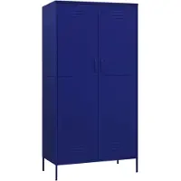 Syfax Kleiderschrank Marineblau 90x50x180 cm Stahl