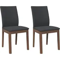 vidaXL Esszimmerstühle mit Kissen 2 Stk. Braun Massivholz Gummibaum