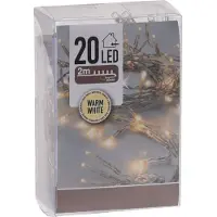 Spetebo Lichterkette mit 20 LED in warm weiß - 200 cm - Weihnachts Tischlichterkette Deko Innen Beleuchtung
