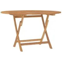 Syfax Gartentisch Klappbar Ø 110x75 cm Massivholz Teak