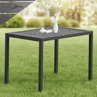 Mucola Gartentisch Aluminium Beistell Balkontisch rechteckig wetterfest Anthrazit Outdoor Tisch hitze- und wetterbeständig Terrassentisch