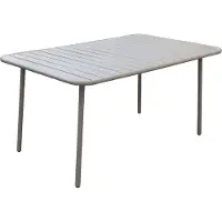 HABITAT ET JARDIN Gartentisch aus Metall "Bilbao" – 150 x 90 x 71 cm – Taupe