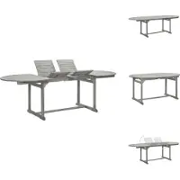 vidaXL Garten-Esstisch (160-240)x100x75 cm Massivholz Akazie - Gartentische
