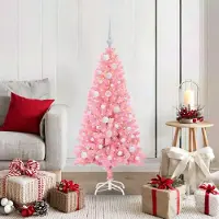 vidaXL "SPRING SALE"Weihnachtsbaum langlebig - modernes Design - mit 150 LEDs mit Ständer Rosa 120 cm PVC GermanyMöbel 41127 - Künstliche Weihnachtsbäume