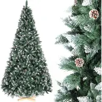 StarTech.com Weihnachtsbaum - Künstliche kanadische Tanne - Mit Zapfen, schneebestäubt - Dicht und voluminös - PVC+PE - 150/180/210/240/270 cm - Grün