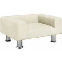 Syfax Hundebett Creme 50x40x26,5 cm Samt
