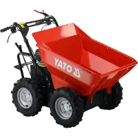 YATO Benzin Minidumper, Motorschubkarre 4,1kW/5,58PS 300kg, 136x74x95cm, 196cm³
