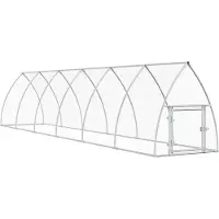 vidaXL Hühnerkäfig Silbern 600x105x120 cm Verzinkter Stahl