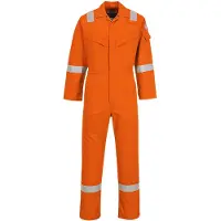 Portwest FR50 Flammhemmender, antistatischer Overall 350 g Orange Tall Gr. S