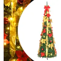 Syfax Pop-Up-Weihnachtsbaum Künstlich 150 LEDs Grün 180 cm