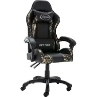 Syfax Gaming-Stuhl Schwarz und Tarnmuster Kunstleder