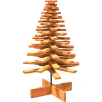 Syfax Weihnachtsbaum zum Schmücken Wachsbraun 100cm Massivholz Kiefer