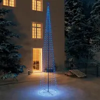 The Living Store Weihnachtsbaum Kegelform 752 LEDs Deko Blau 160x500 cm