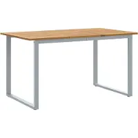 Syfax Gartentisch Grau 140 x 80 x 75 cm Massivholz Akazie