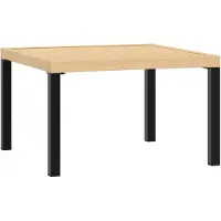 Syfax Garten-Couchtisch Schwarz 65x65x40 cm Aluminium