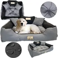 AIO Factory Großes Hundebett Katzenbett 130X105 Cm Namensraum Hundekissen Hundesofa Hundekorb Hundecouch Sofa Xxl 130X105 Cm Dunkelgrau