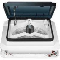 StarTech.com Wohnmobil/Wohnwagen - Dachventilator - 12V - IP68 Wasserdicht - Leise 20–65 dB - Umkehrbarer Luftstrom - 4x LED Beleuchtung - Ausschnitt 28×28 cm - Weiß
