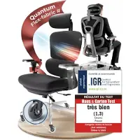 CLOUVOU ProSeat Bürostuhl Ergonomisch Schreibtischstuhl Höhenverstellbar, 4D-Armlehne, 3D-Kopfstütze, Orthopädische Rückenlehne [Nr.1 in Komfort]