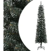 Syfax Künstlicher Weihnachtsbaum mit Ständer Schlank Grün 180 cm PVC