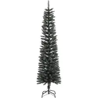 Syfax Künstlicher Weihnachtsbaum mit Ständer Schlank Grün 180 cm PVC
