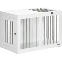 PawHut Hundekäfig, Haustierkäfig, Hundehütte, Hundebox Hundehaus, Weiß